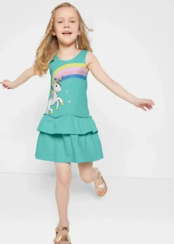 Outlet Niedliches Kleidchen mit Einhorn-Print Kinder Mädchen 2-8 Jahre·Nachhaltigere Materialien|Mädchen 9-16 Jahre·Nachhaltigere Materialien