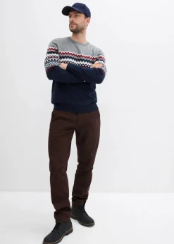 Herren bonprix Große Größen|Pullover & Strickjacken|Norweger Pullover mit reiner Baumwolle