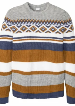 Herren bonprix Pullover & Strickjacken|Große Größen|Norweger-Pullover