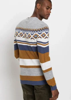 Herren bonprix Pullover & Strickjacken|Große Größen|Norweger-Pullover
