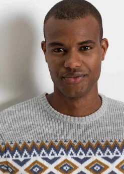 Herren bonprix Pullover & Strickjacken|Große Größen|Norweger-Pullover