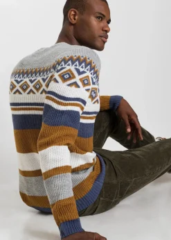 Herren bonprix Pullover & Strickjacken|Große Größen|Norweger-Pullover