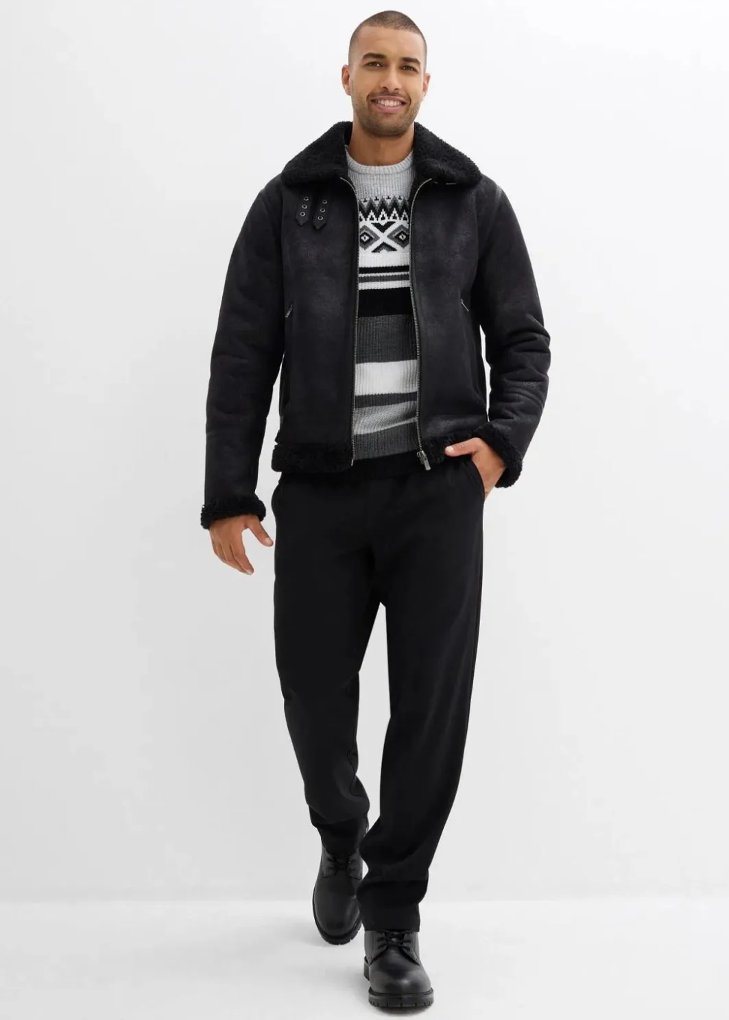 Herren bonprix Große Größen|Pullover & Strickjacken|Norweger-Pullover