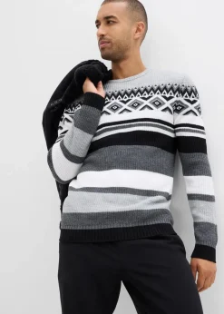 Herren bonprix Große Größen|Pullover & Strickjacken|Norweger-Pullover