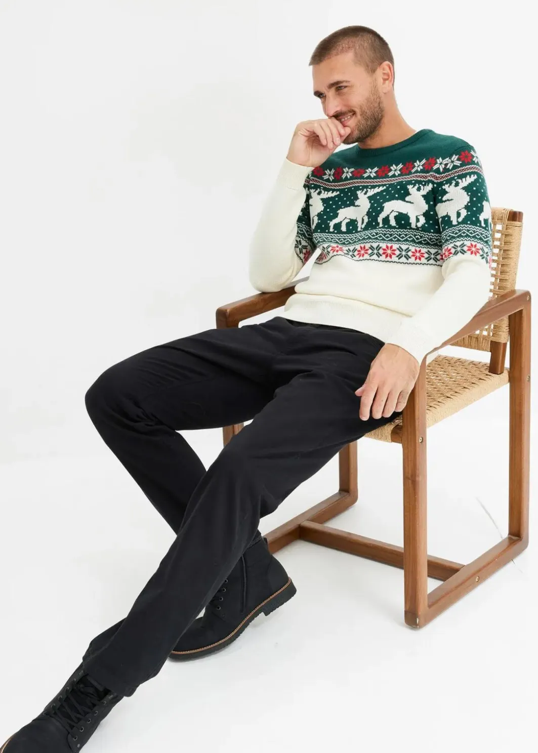 Herren bonprix Große Größen|Pullover & Strickjacken|Norweger-Pullover