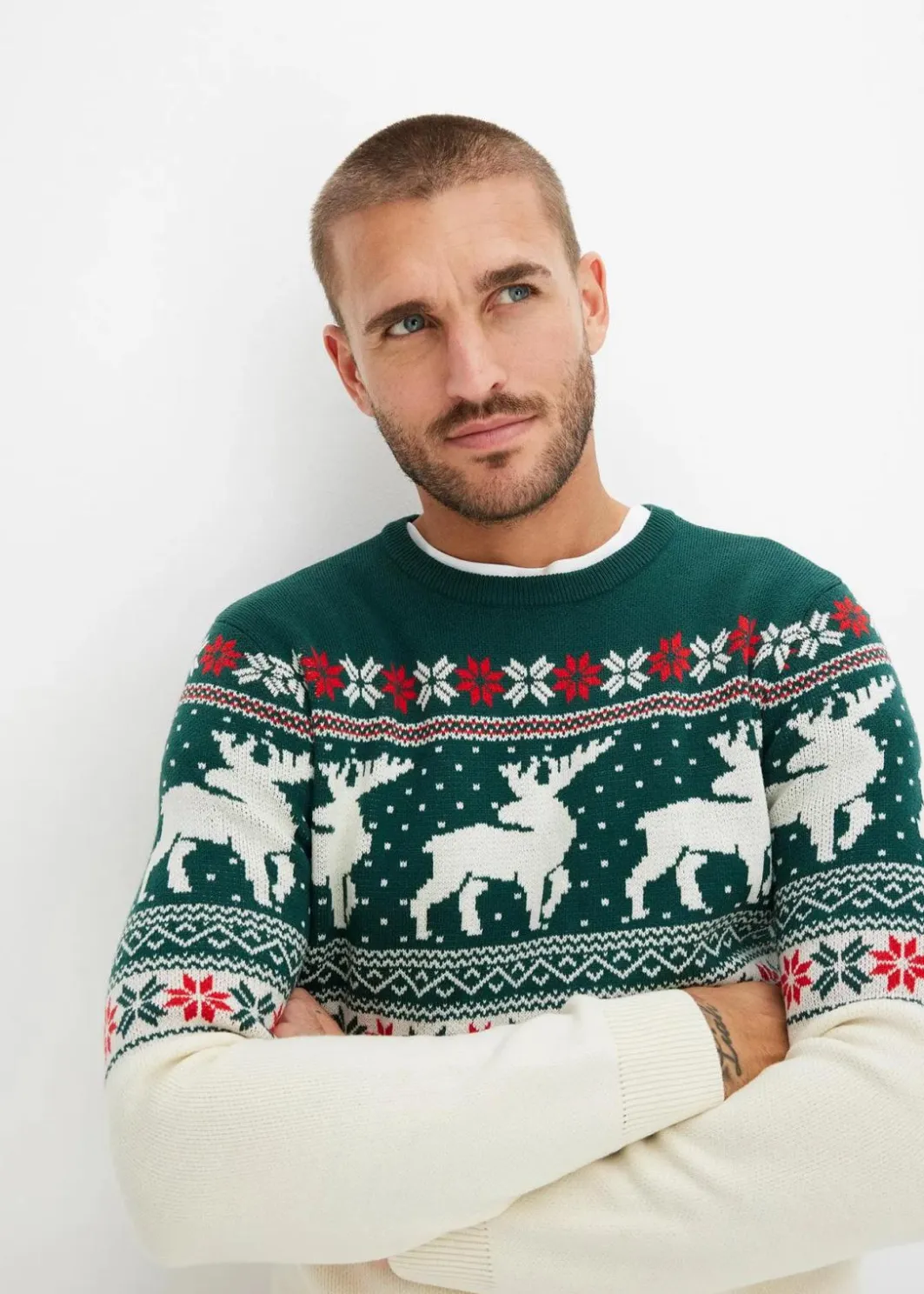 Herren bonprix Große Größen|Pullover & Strickjacken|Norweger-Pullover