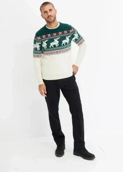 Herren bonprix Große Größen|Pullover & Strickjacken|Norweger-Pullover