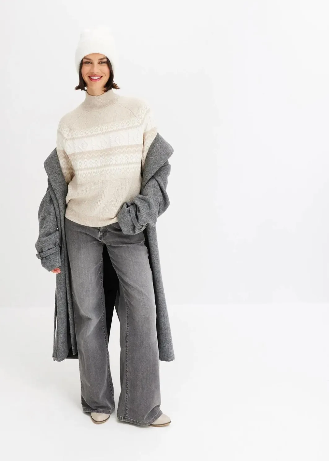 Damen bonprix Bekleidung·Umstandsmode|Bekleidung·Jeans|Norweger-Pullover