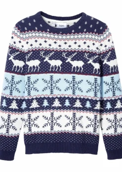 Norweger-Pullover aus reiner Baumwolle Kinder Jungen 9-16 Jahre·Sweat & Strick|Jungen 2-8 Jahre·Sweat & Strick