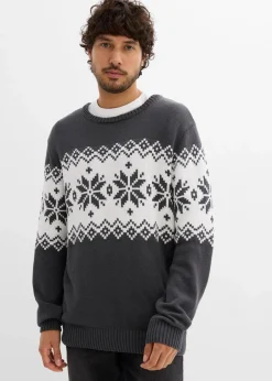 Discount Norweger-Pullover aus reiner Baumwolle Herren Große Größen|Pullover & Strickjacken