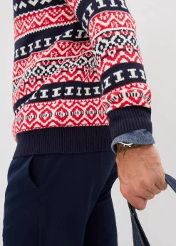 Outlet Norweger-Pullover aus weichem Baumwollmix Herren Große Größen|Pullover & Strickjacken