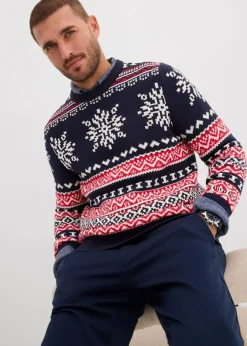 Outlet Norweger-Pullover aus weichem Baumwollmix Herren Große Größen|Pullover & Strickjacken