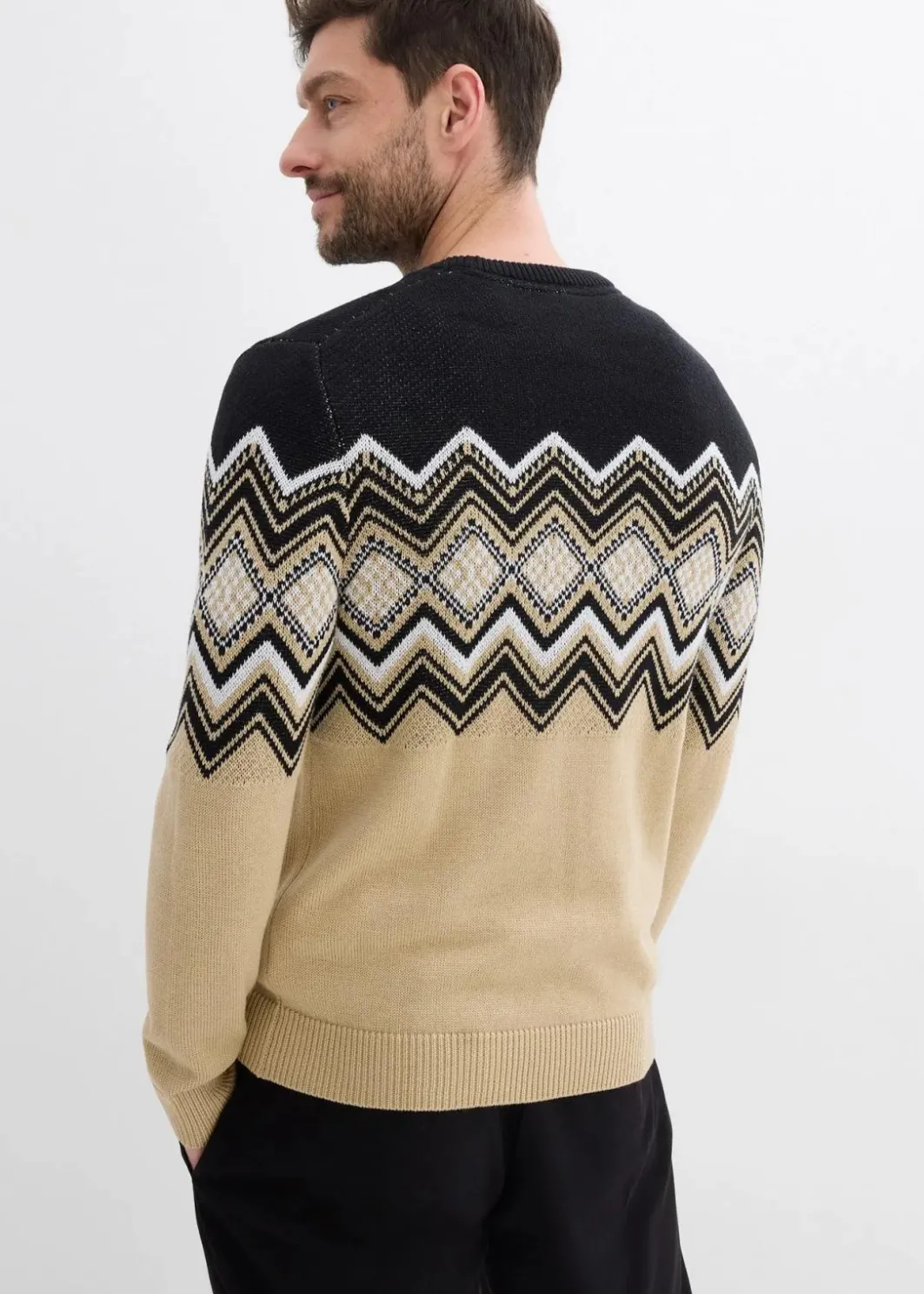 Hot Norweger-Pullover aus weichem Baumwollmix Herren Große Größen|Pullover & Strickjacken