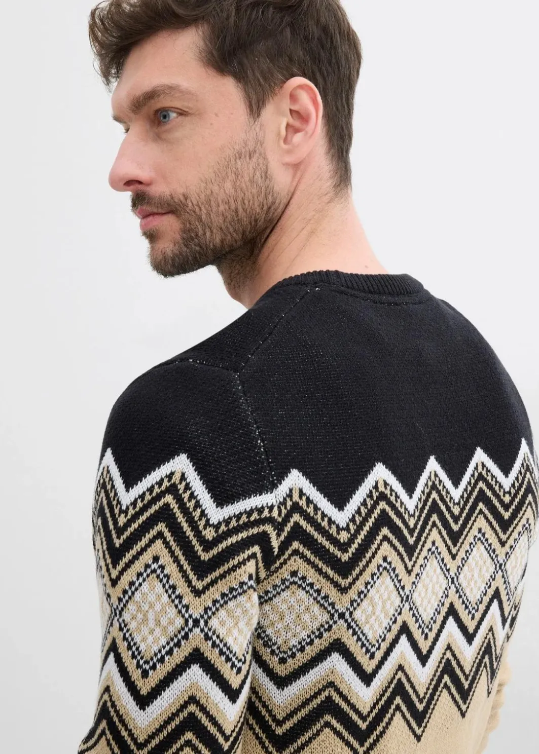 Hot Norweger-Pullover aus weichem Baumwollmix Herren Große Größen|Pullover & Strickjacken
