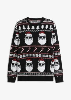 Norweger-Pullover mit recycelter Baumwolle Herren Pullover & Strickjacken|Große Größen
