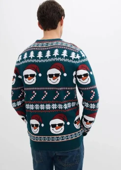 Herren bonprix Große Größen|Pullover & Strickjacken|Norweger-Pullover mit recycelter Baumwolle