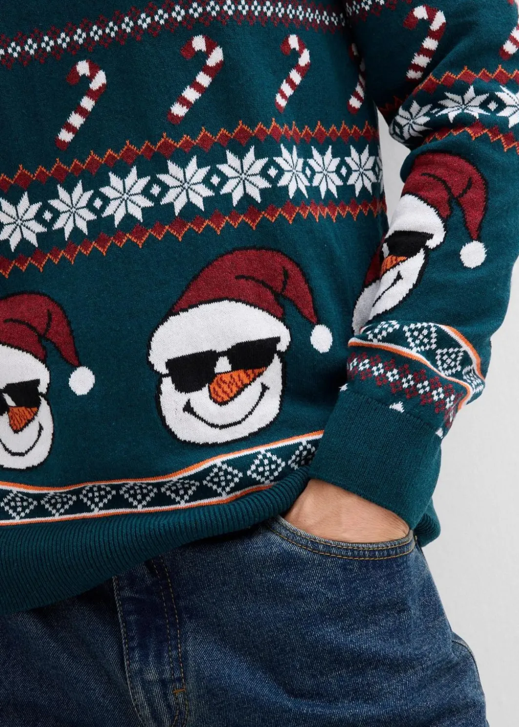 Herren bonprix Große Größen|Pullover & Strickjacken|Norweger-Pullover mit recycelter Baumwolle
