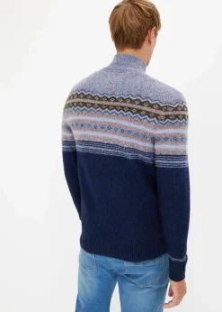 Best Norweger-Pullover mit Stehkragen Herren Große Größen|Pullover & Strickjacken