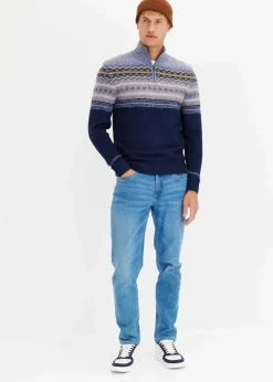 Best Norweger-Pullover mit Stehkragen Herren Große Größen|Pullover & Strickjacken