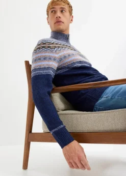Best Norweger-Pullover mit Stehkragen Herren Große Größen|Pullover & Strickjacken