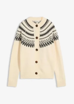 New Norweger-Strickjacke Damen Bekleidung·Jeans|Nachhaltigere Materialien