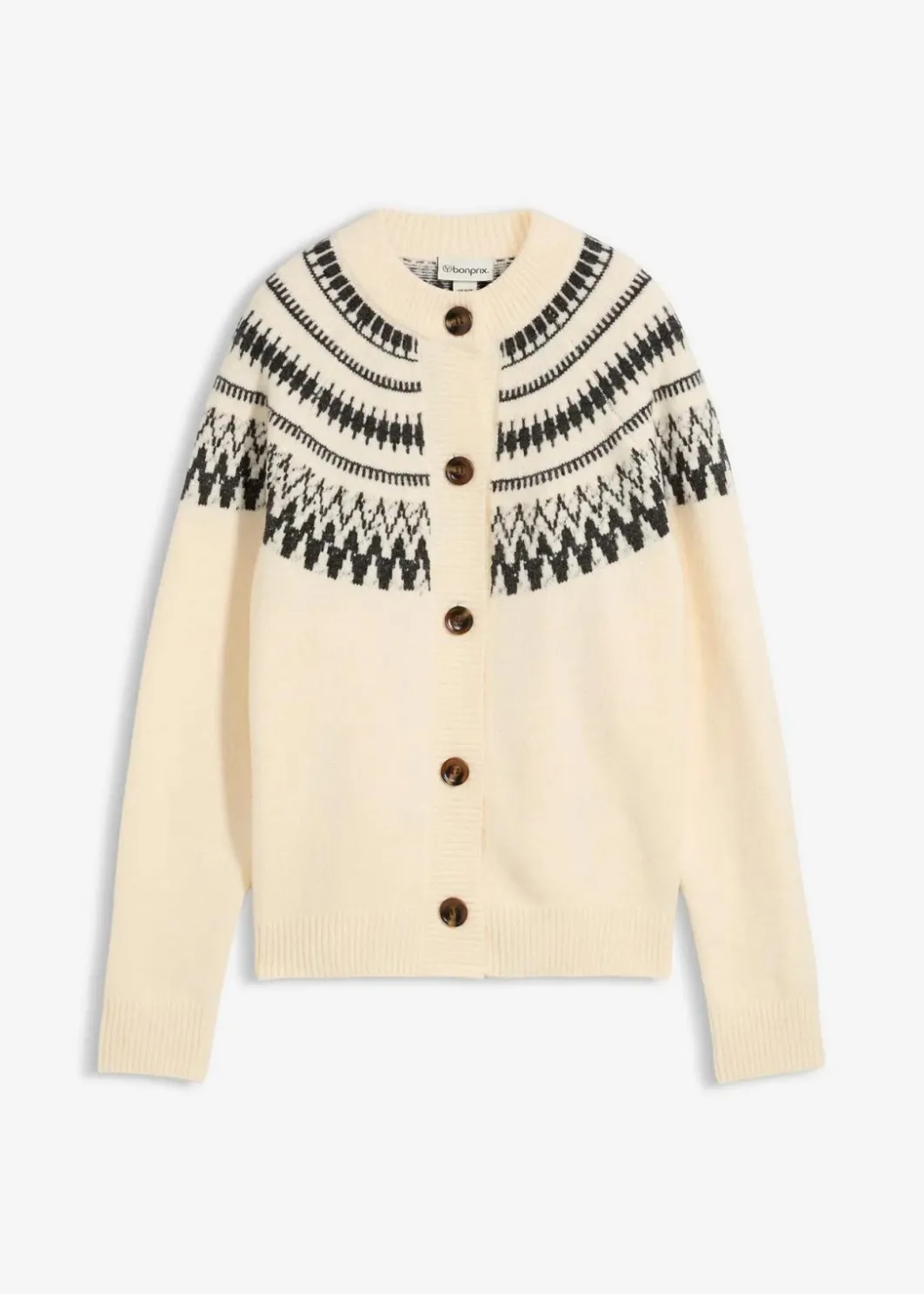 New Norweger-Strickjacke Damen Bekleidung·Jeans|Nachhaltigere Materialien