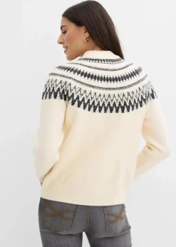New Norweger-Strickjacke Damen Bekleidung·Jeans|Nachhaltigere Materialien