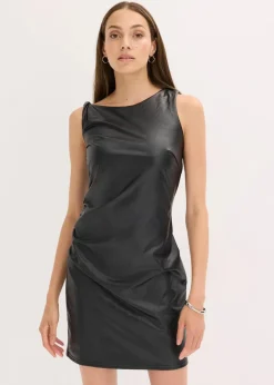 New Offshoulder Minikleid in Lederimitat Damen Kleider
