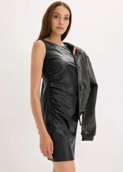 New Offshoulder Minikleid in Lederimitat Damen Kleider