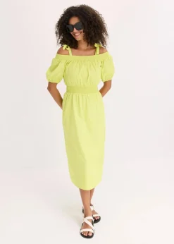 Best Off-Shoulder-Kleid aus reiner Bio-Baumwolle Damen Kleider|Bekleidung·Pullover & Strickjacken