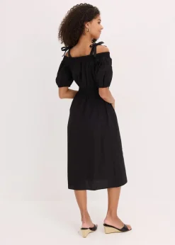 Damen bonprix Bekleidung·Pullover & Strickjacken|Kleider|Off-Shoulder-Kleid aus reiner Bio-Baumwolle