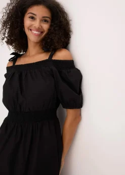 Damen bonprix Bekleidung·Pullover & Strickjacken|Kleider|Off-Shoulder-Kleid aus reiner Bio-Baumwolle