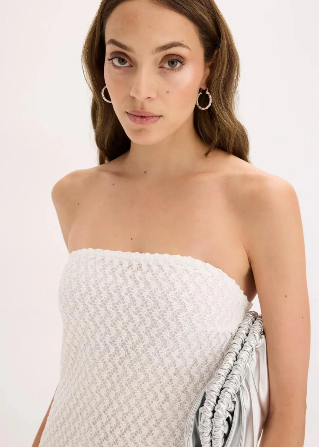 Damen bonprix Kleider|Off-Shoulder-Kleid mit Spitze