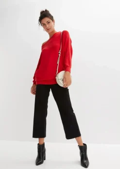 Off-Shoulder-Pullover aus Viskose-Mix Damen Pullover & Strickjacken|Nachhaltigere Materialien