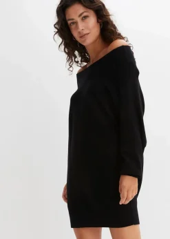 Damen bonprix Bekleidung·Jeans|Nachhaltigere Materialien|Off-Shoulder-Pullover aus Viskose-Mix