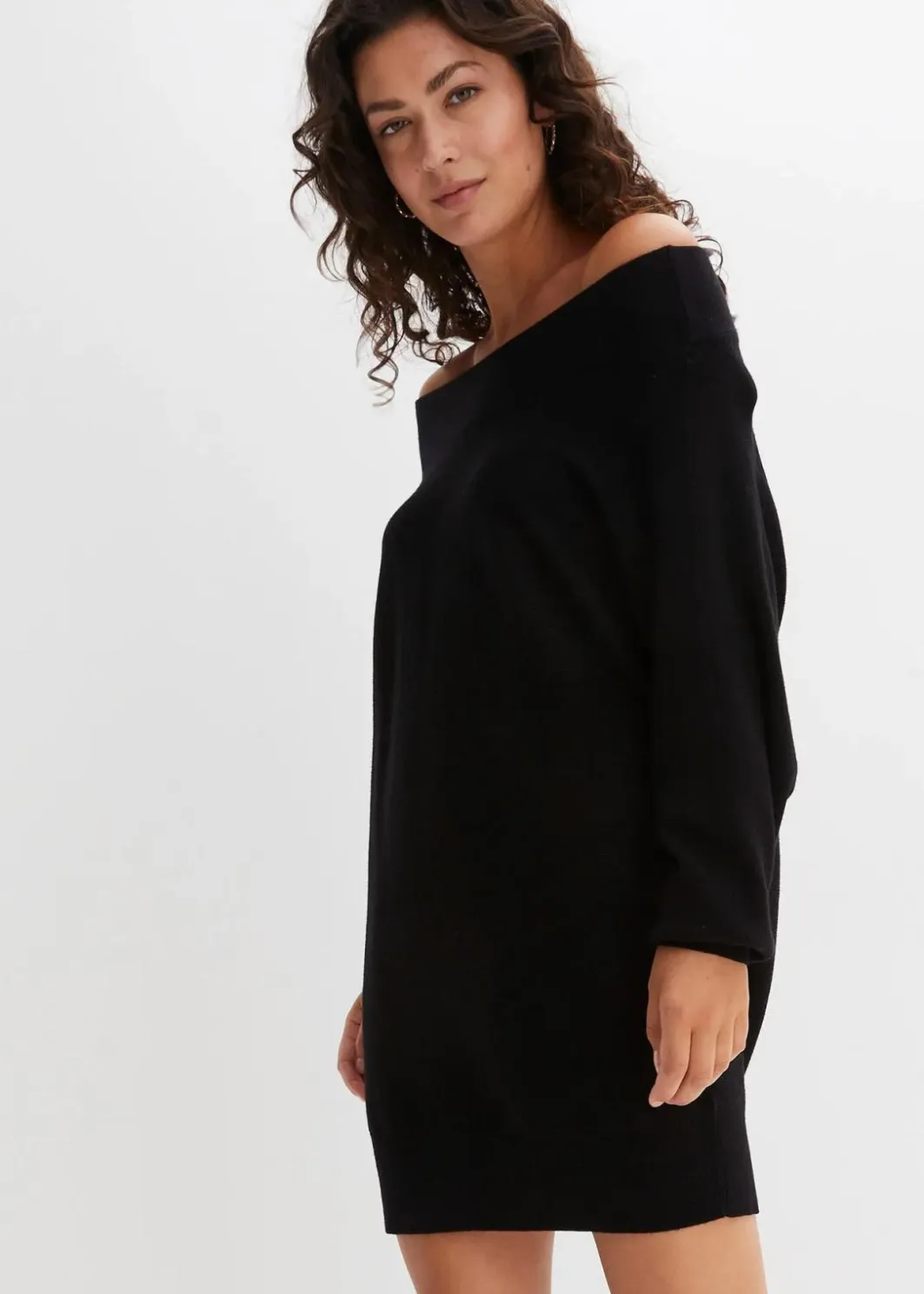 Damen bonprix Bekleidung·Jeans|Nachhaltigere Materialien|Off-Shoulder-Pullover aus Viskose-Mix