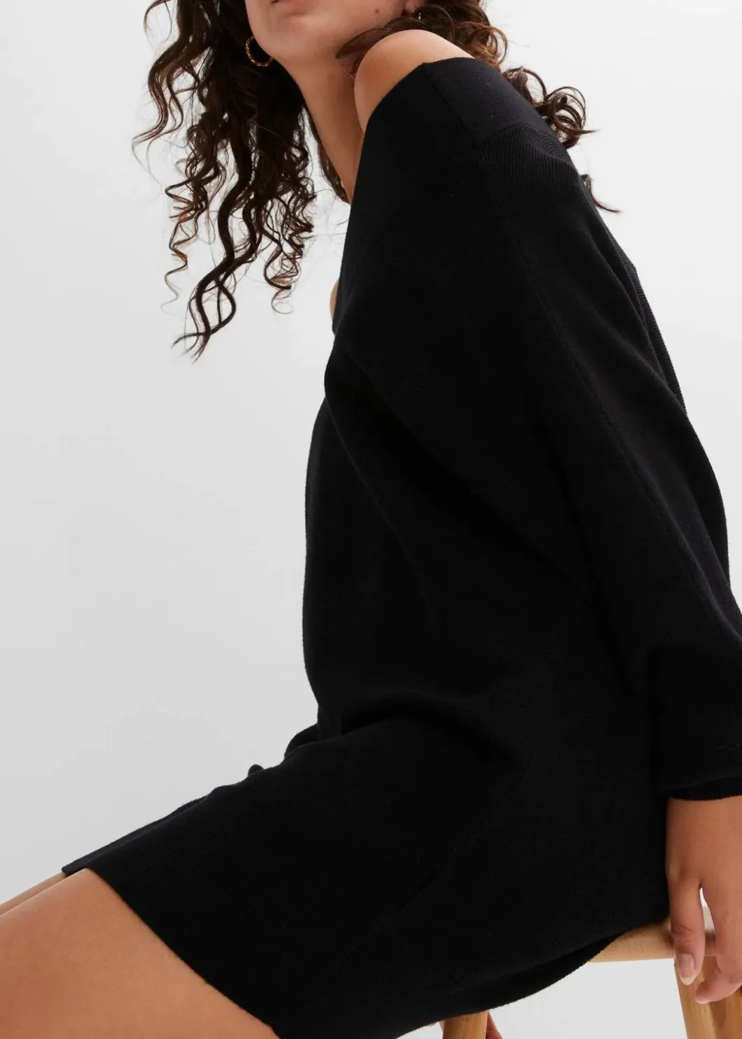 Damen bonprix Bekleidung·Jeans|Nachhaltigere Materialien|Off-Shoulder-Pullover aus Viskose-Mix