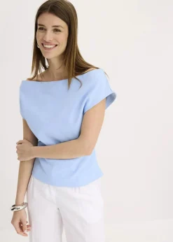 New Off-Shoulder-Shirt aus reiner Bio-Baumwolle Damen Shirts & Tops