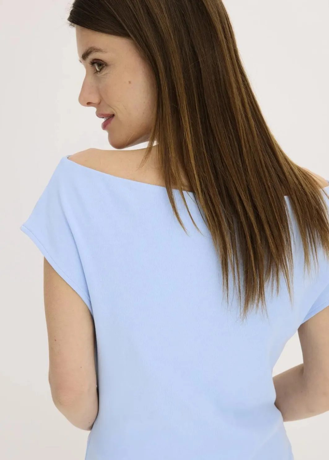 New Off-Shoulder-Shirt aus reiner Bio-Baumwolle Damen Shirts & Tops