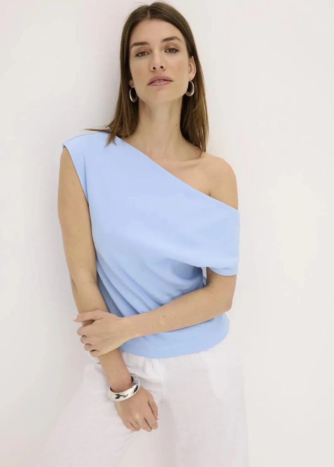 New Off-Shoulder-Shirt aus reiner Bio-Baumwolle Damen Shirts & Tops