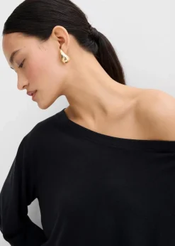 Damen bonprix Shirts & Tops|Off-Shoulder-Shirt aus softem Modal-Mix