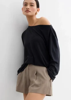 Damen bonprix Shirts & Tops|Off-Shoulder-Shirt aus softem Modal-Mix