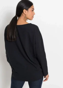 Damen bonprix Shirts & Tops|Off-Shoulder-Shirt mit Weihnachtsmotiv