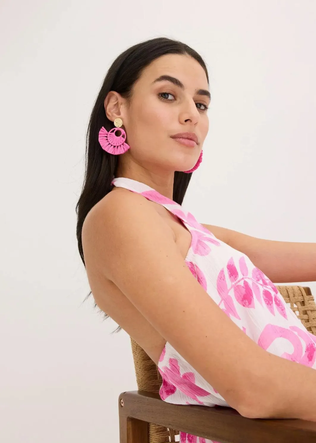 Sale Ohrstecker in Strohoptik Damen Schuhe & Accessoires In Spezialgrößen·Schmuck|Schmuck
