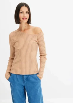 Online One Shoulder Rib-shirt Damen Bekleidung·Umstandsmode|Strickmode