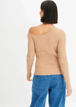Online One Shoulder Rib-shirt Damen Bekleidung·Umstandsmode|Strickmode