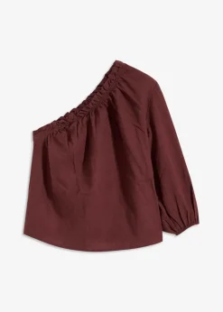 Discount One-Shoulder Bluse mit Leinenanteil Damen Blusen & Tuniken