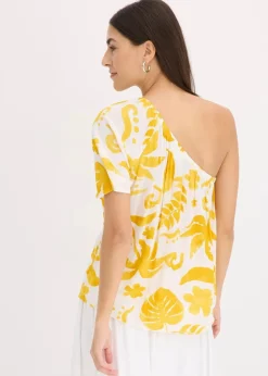 Damen bonprix Bekleidung·Jacken & Mäntel|Blusen & Tuniken|One-Shoulder-Bluse aus strukturierter Viskose