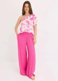 Damen bonprix Nachhaltigere Materialien|Blusen & Tuniken|One-Shoulder-Bluse aus strukturierter Viskose