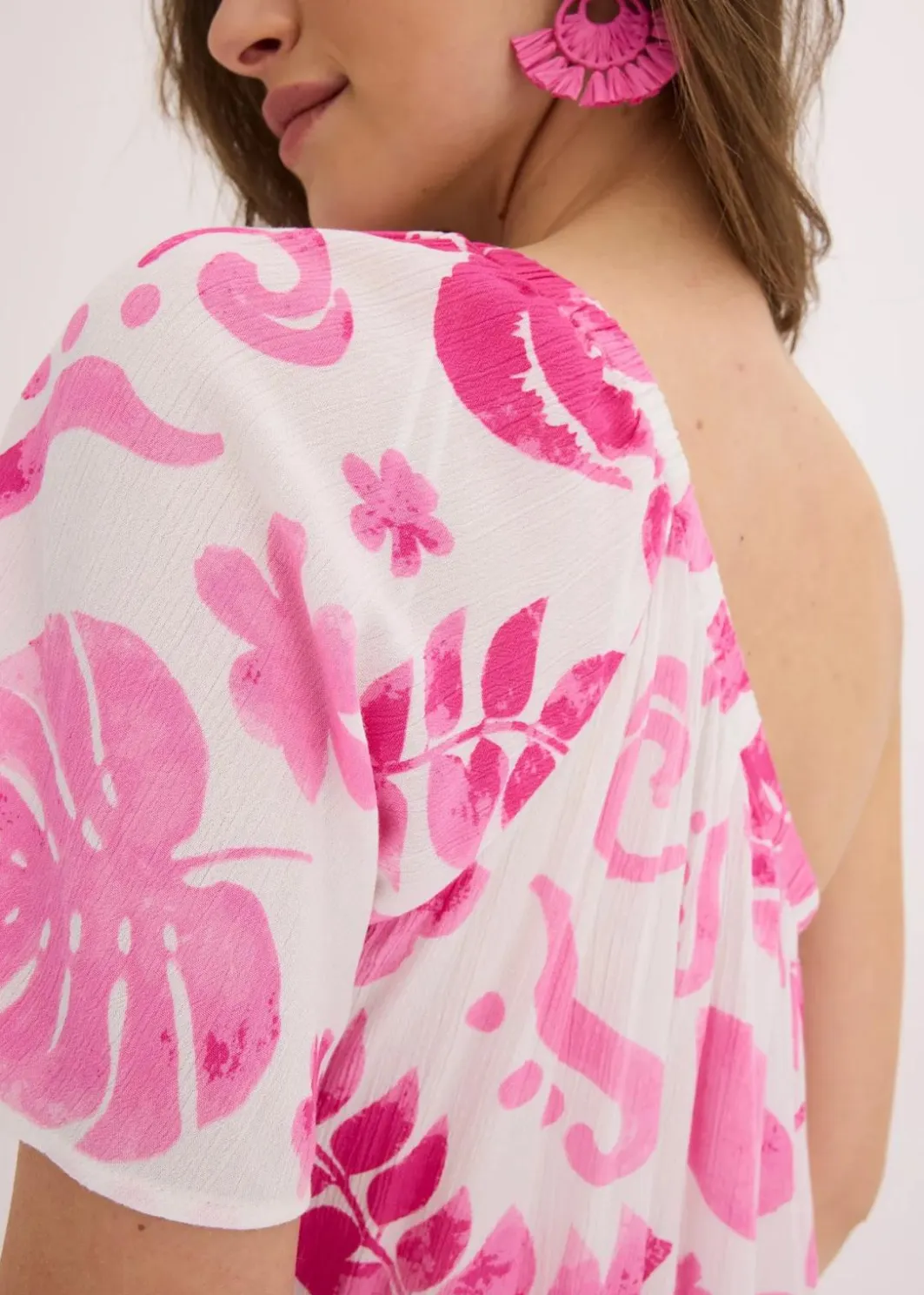 Damen bonprix Nachhaltigere Materialien|Blusen & Tuniken|One-Shoulder-Bluse aus strukturierter Viskose